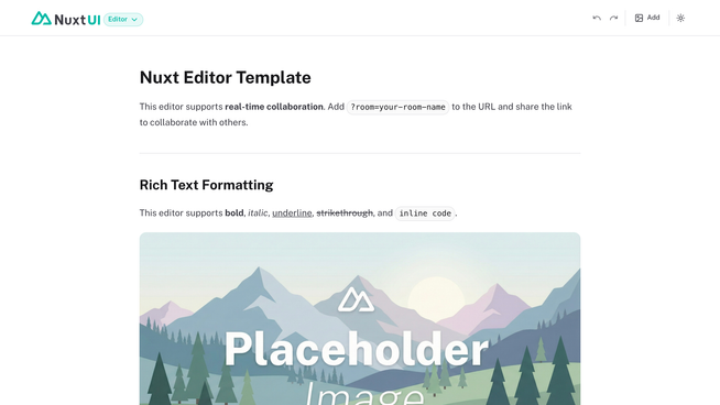 Template Editor screenshot