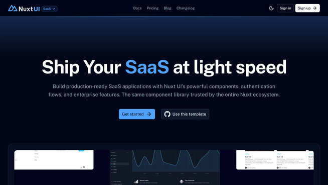 Template SaaS screenshot