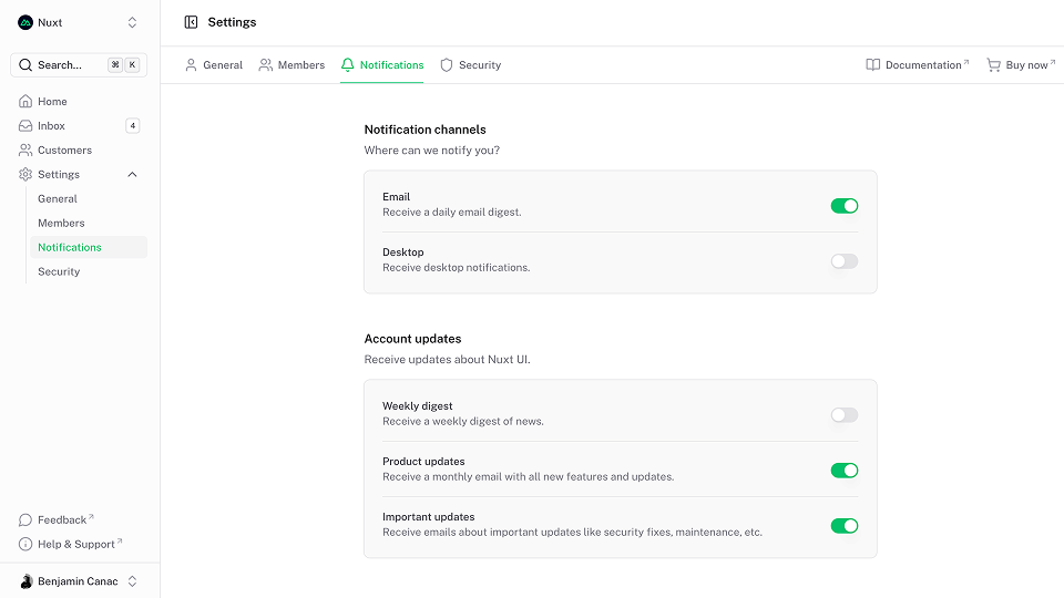 Nuxt UI Screenshot 1